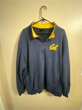 Colosseum Navy & Yellow Cal Quarter-Zip Pullover sweater California Golden Bears